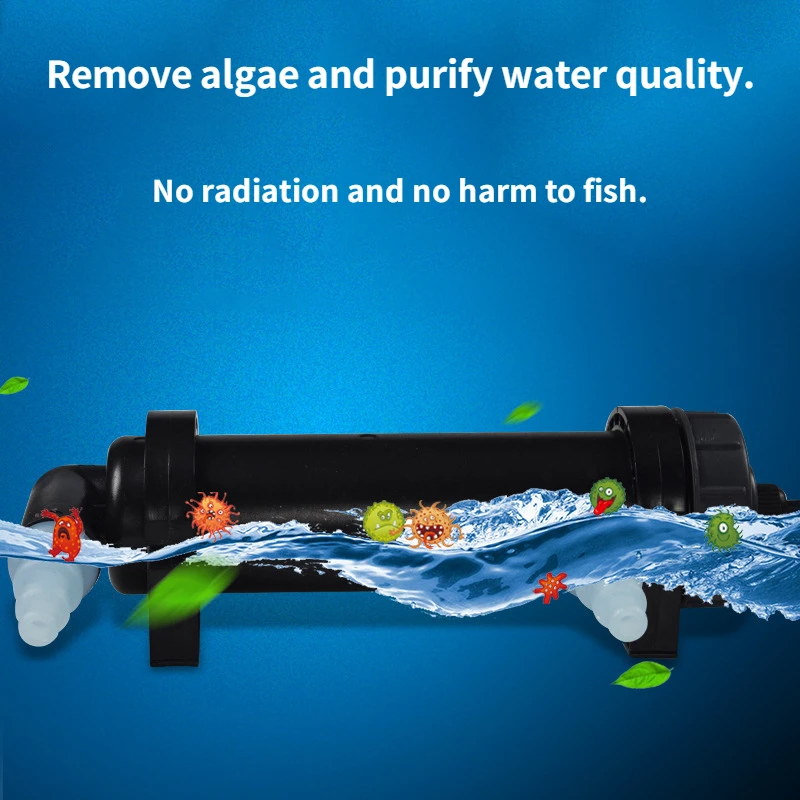 JEBO 220~240V 5W~36W UV Sterilizer Lamp Light Water Cleaner For Aquarium Pond Fish Tank Ultraviolet Filter Clarifier