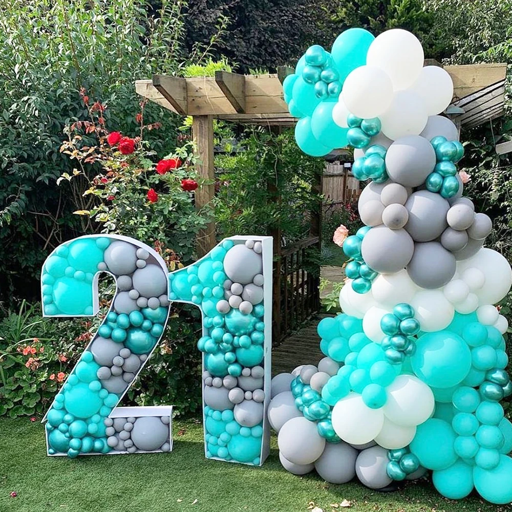 

73cm Balloon Mosaic Numbers Frame 0-9 Balloon Filling Box Theme Background Decoration One Birthday Baby Shower Anniversary Decor