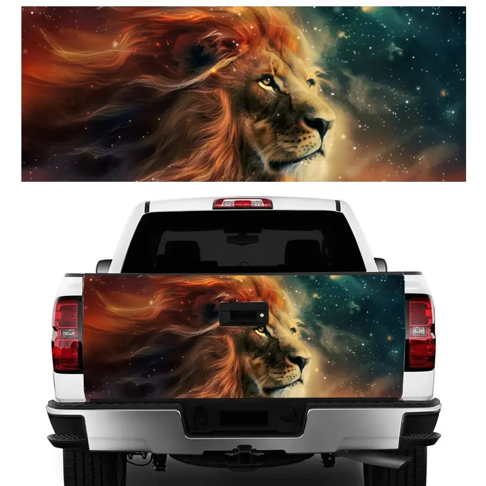 

Dreamy Galactic Animal Lion Car Tail Trunk Protect Vinly Decal Auto Accessories DIY Hood Decoration Sticker for Off-road Pickup