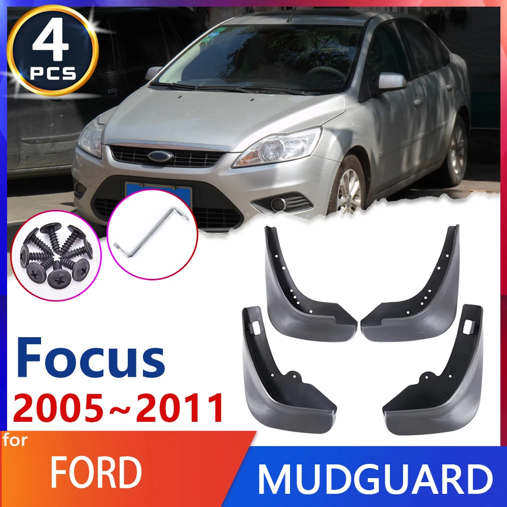 For Ford Focus 2 Classic MK2 MK2.5 Sedan 2005~2011 Car Fender Mud Flap Mudguards Mudflaps Splash Guards Car Accessories Goods