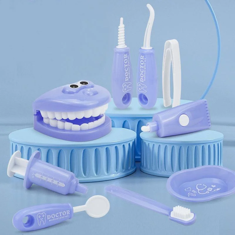 Jouets d'apprentissage précoce pour enfants, aides au broCumbria des dents, jouets fuchsia pour médecins, jouer à l'intelligence des enfants