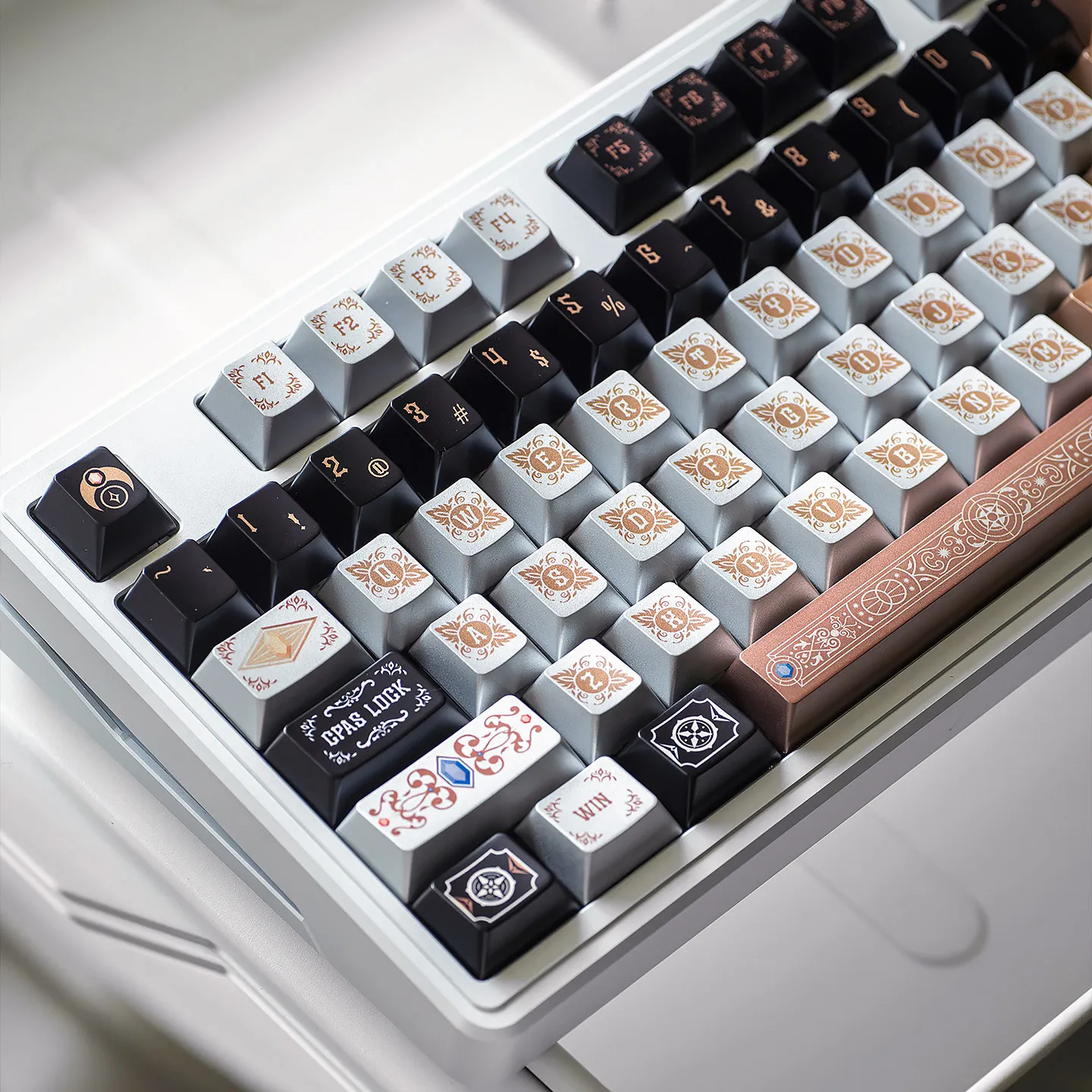 MAIMOOO Gold Plated Keycap Metallic Paint Texture Customized PBT Sublimation Cherry For Magnetic Switch