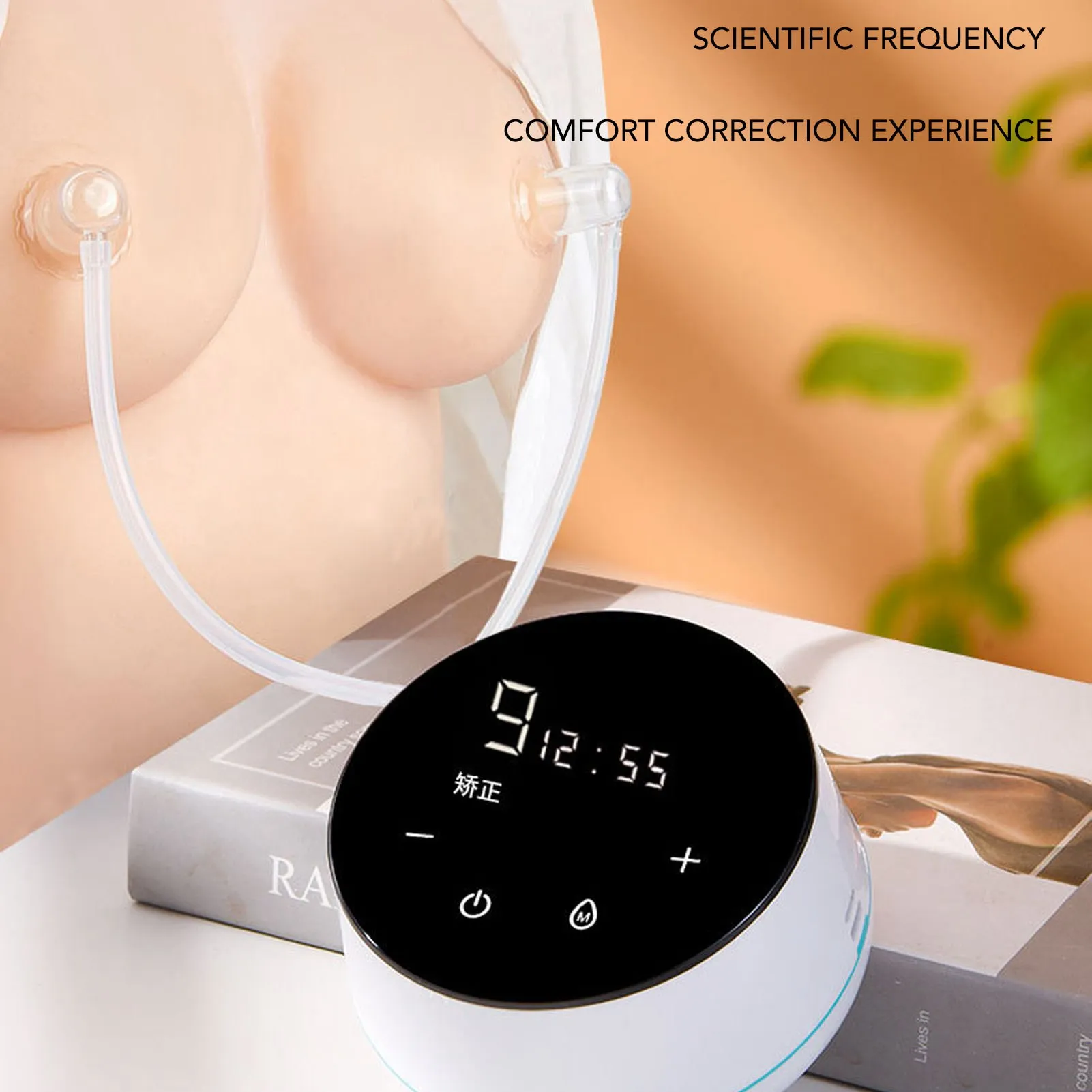 Electric Nipple Corrector Electric Flat Nipple Pump Puller LED Display High Power 1500mah USB Low Noise for Nipple Correction