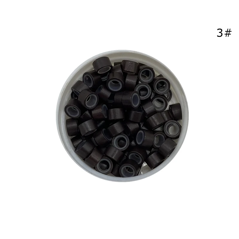 

50*30*30mm 500 pcs silicone micro link tube ring for micro ring hair extension