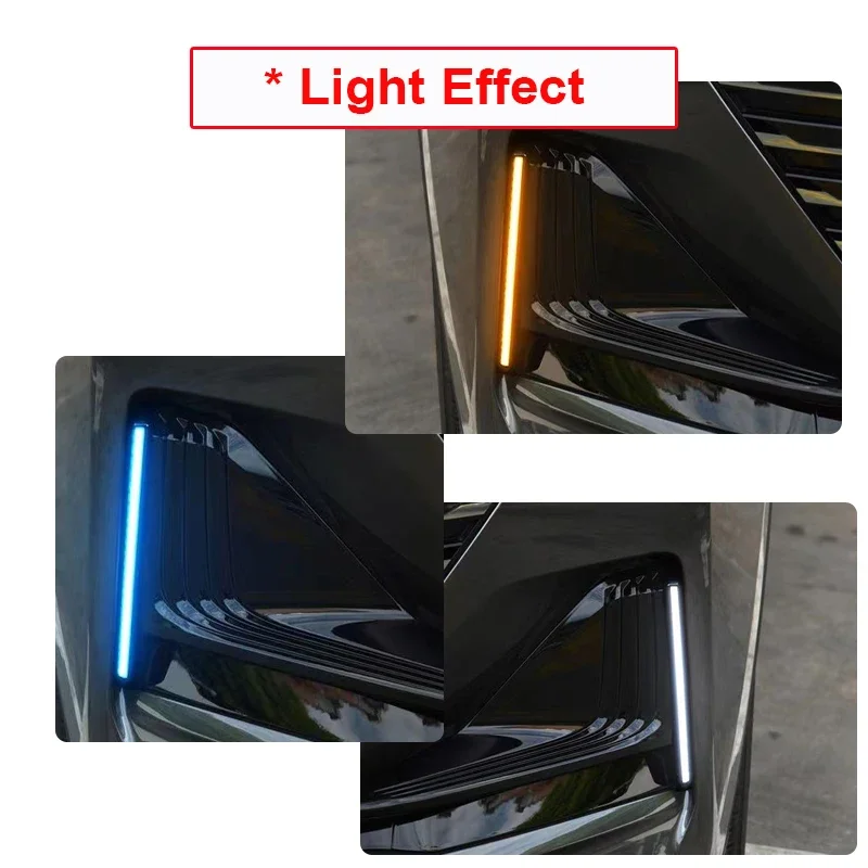 Car DRL Fog Lamp For Changan CS55 Plus II Qiyuan Q05 2021 2022 2023 2024 ABS Instruction Signal Lights Fog Lamp Auto Accessories