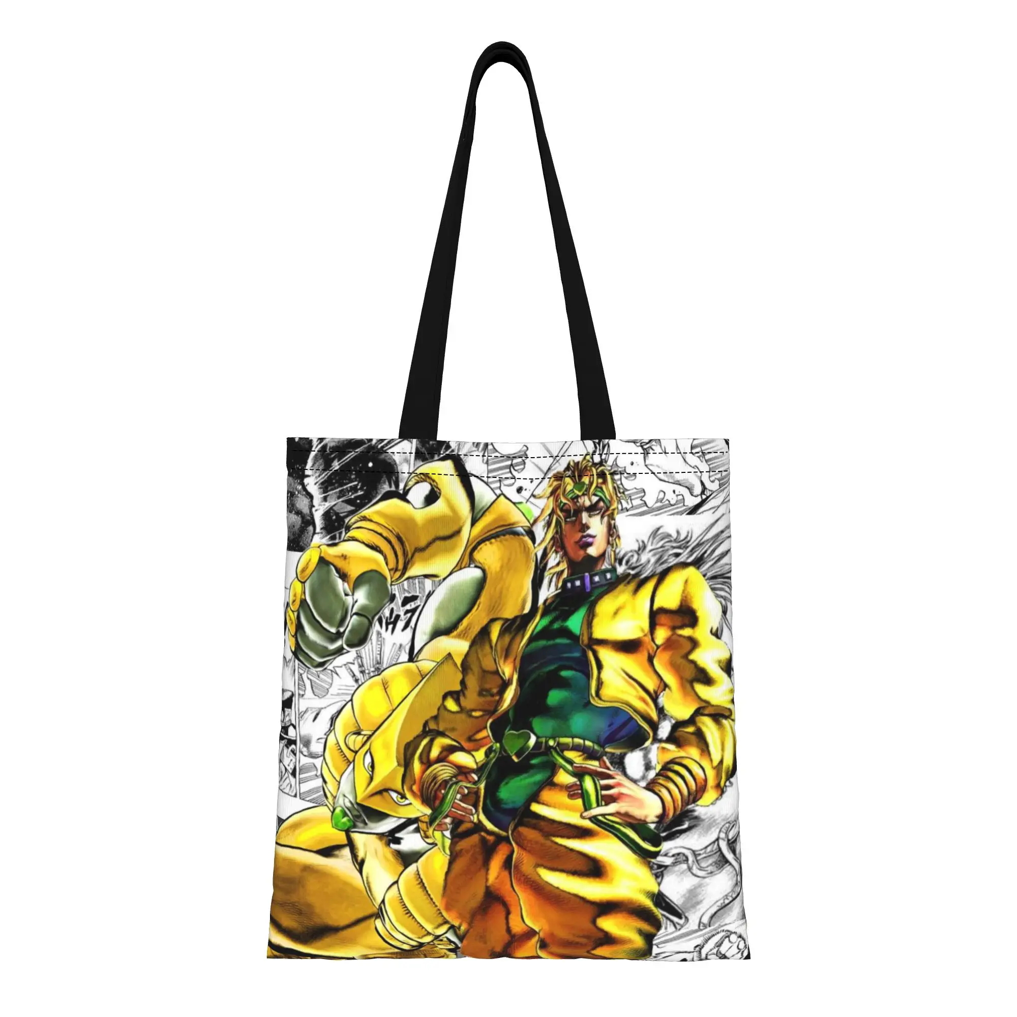 

Back to school season Dio Brando (4) JoJo's Bizarre Adventure Canvas Tote Bag Perfect for Travel Women's Top-Handle Bags