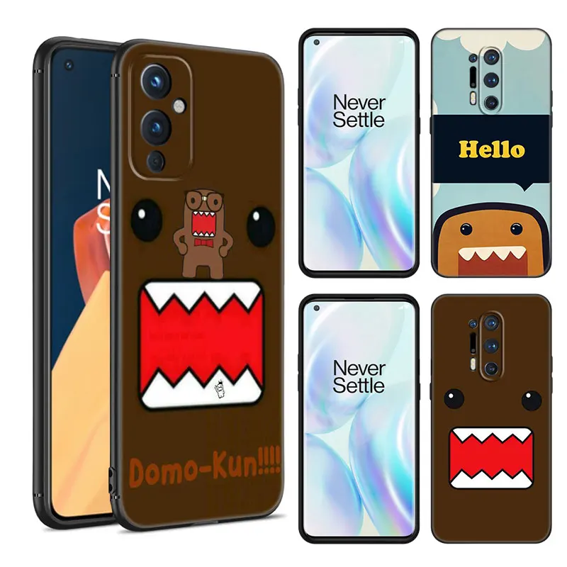 Linda funda de teléfono de silicona negra domo-kun para OnePlus 9R 10R 11R 12R ACE 2 Pro 2V 3V Nord CE 2 3 Lite 4 N10 N20 N30 SE 5G