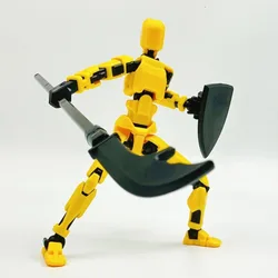 3D Printed DIY 13 Jointed Movable Set Robo Action Figure with Scepter Saint Holy Hammer Titan 13 Dummy Lucky Full Articulation
