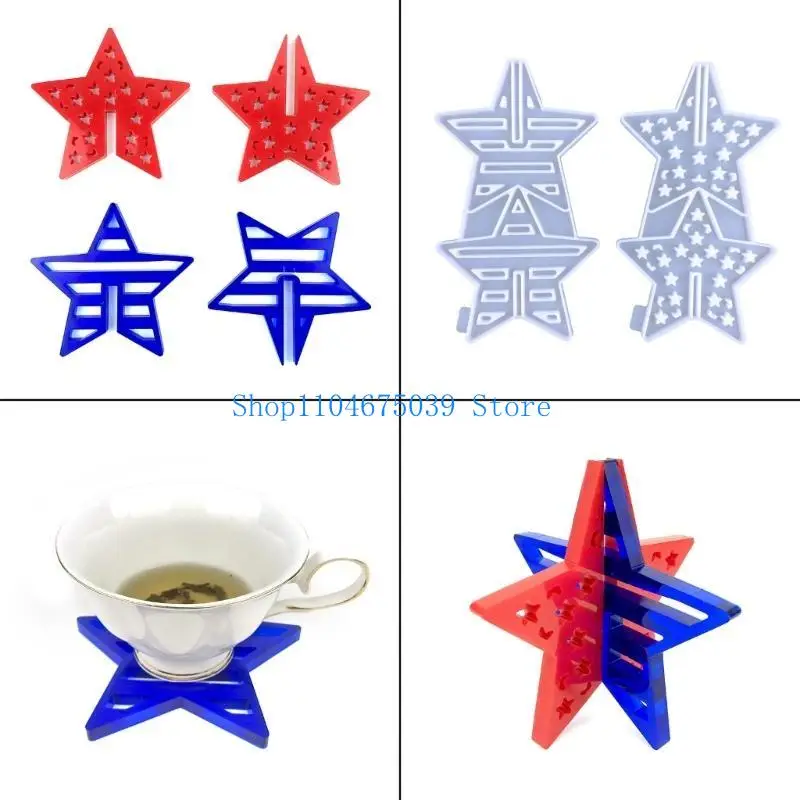 

5asd силиконовая форма для пентаграммы, форма для подставок из смолы для домашнего декора, форма для настольного орнамента