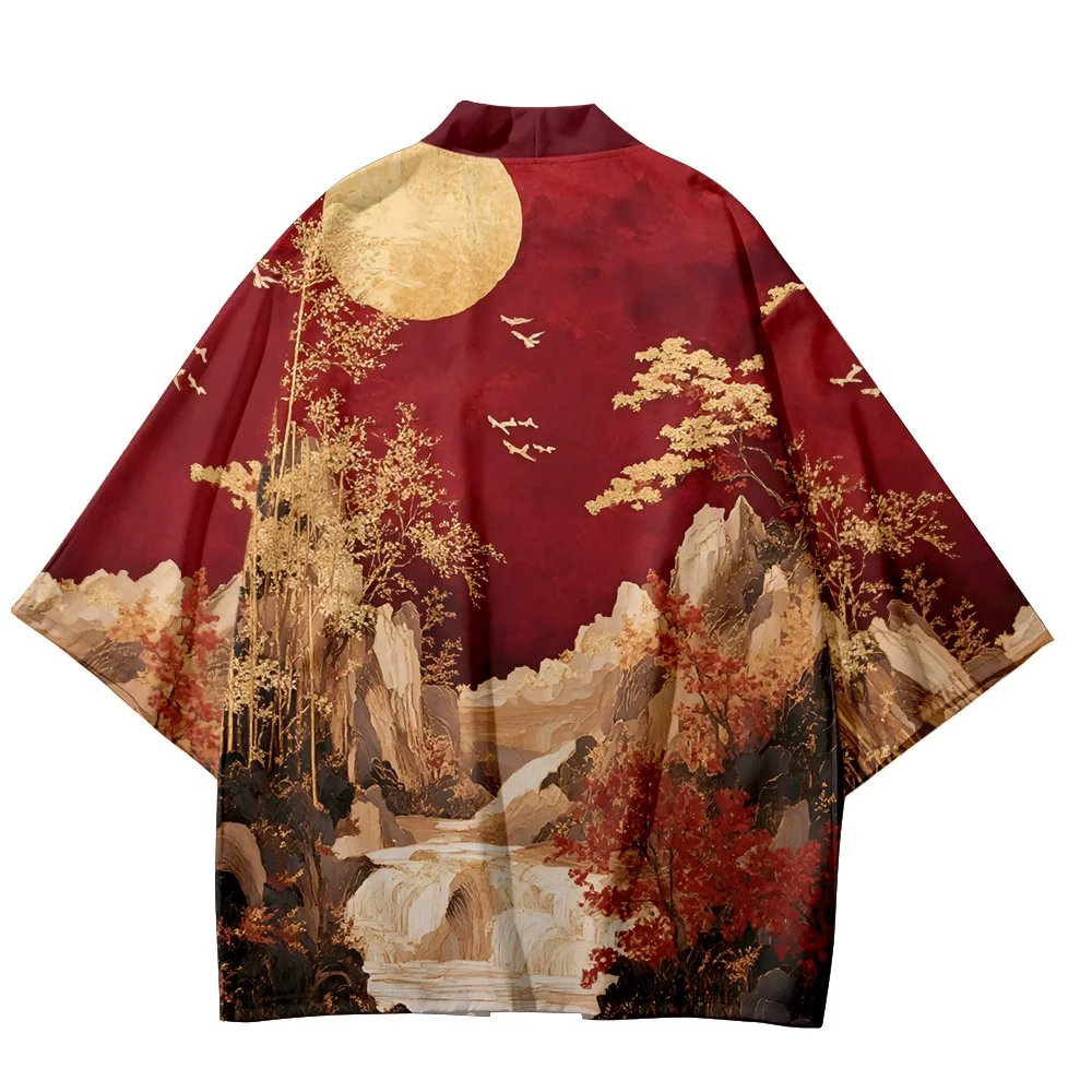 

Traditional Chinese Style Kimono Cape Costume 3D Haori Printing Japanese Cardigan Quick Dry Kimono Shirt Coat Clothing Jacket