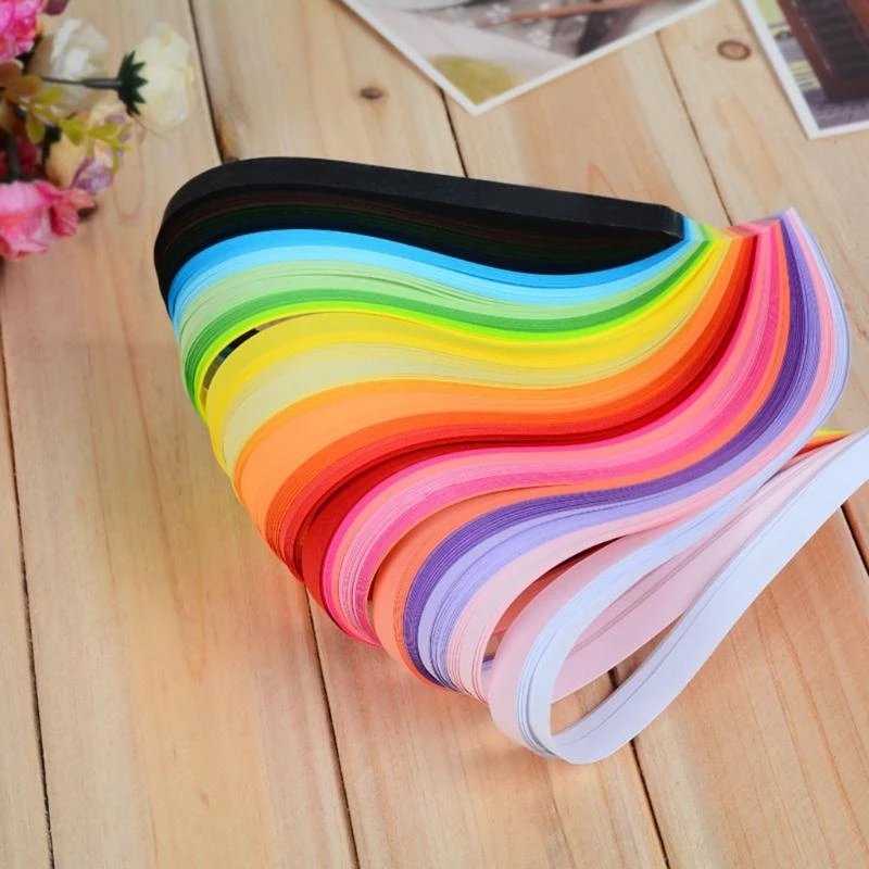 260Pcs Stripes Quilling Paper Mixed Color 3/5/7/10mm Width Origami DIY Craft best sale