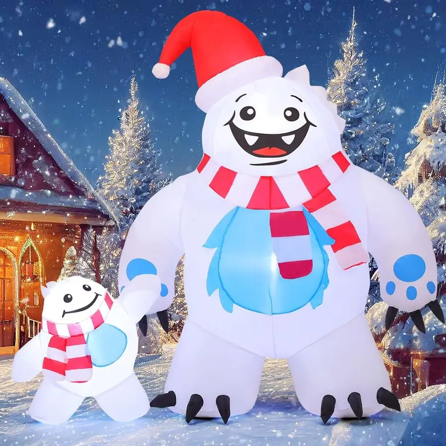 

5.6ft Christmas Inflatables Outdoor Decorations, Blow Up Monster Inflatable with Builtin LEDs for Christmas Indoor Outdoor Yard