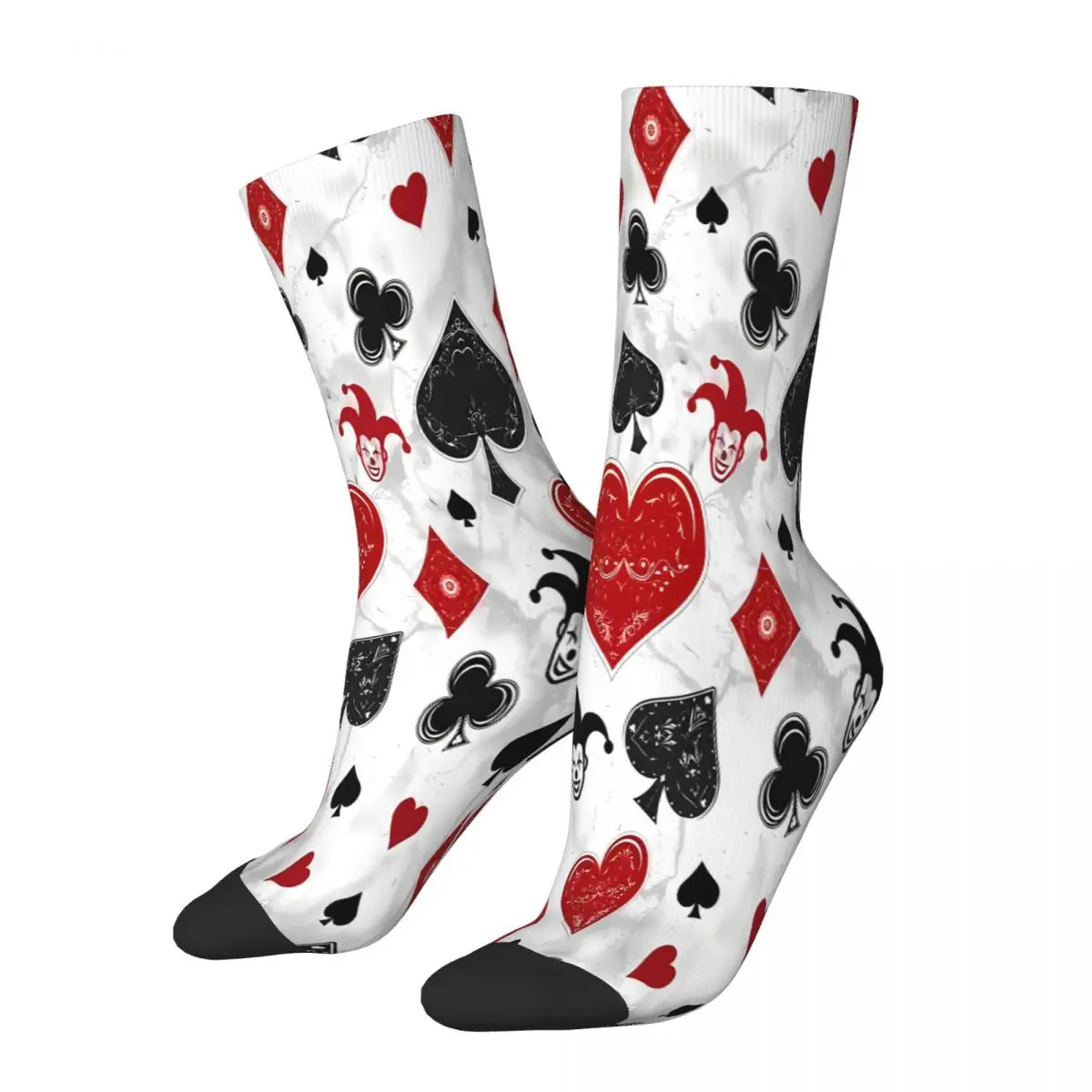 Diamonds Ace Forever Playing Cards Suit Socks Male Mens Women Winter Stockings Polyester