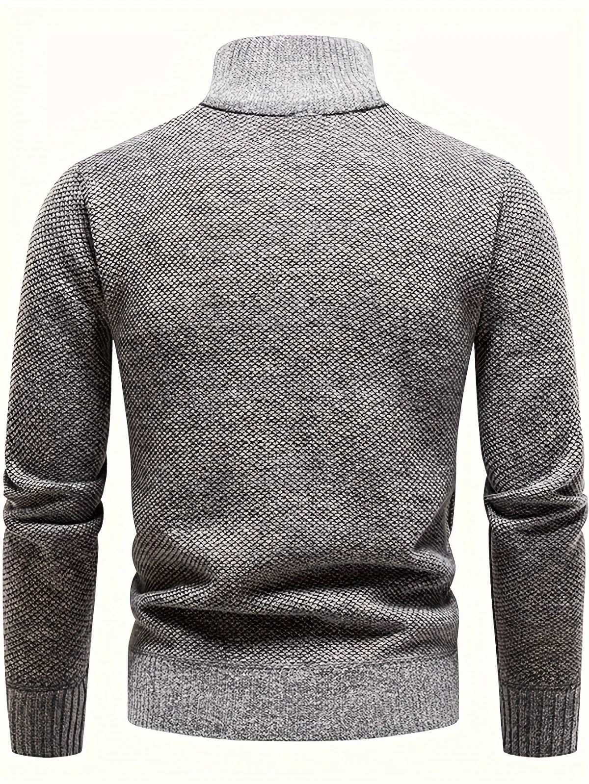 الرجال سميكة الوقوف طوق محبوك سترة الخريف الشتاء الصوف شبه سستة البلوز معطف دافئ عادية كم طويل سترة