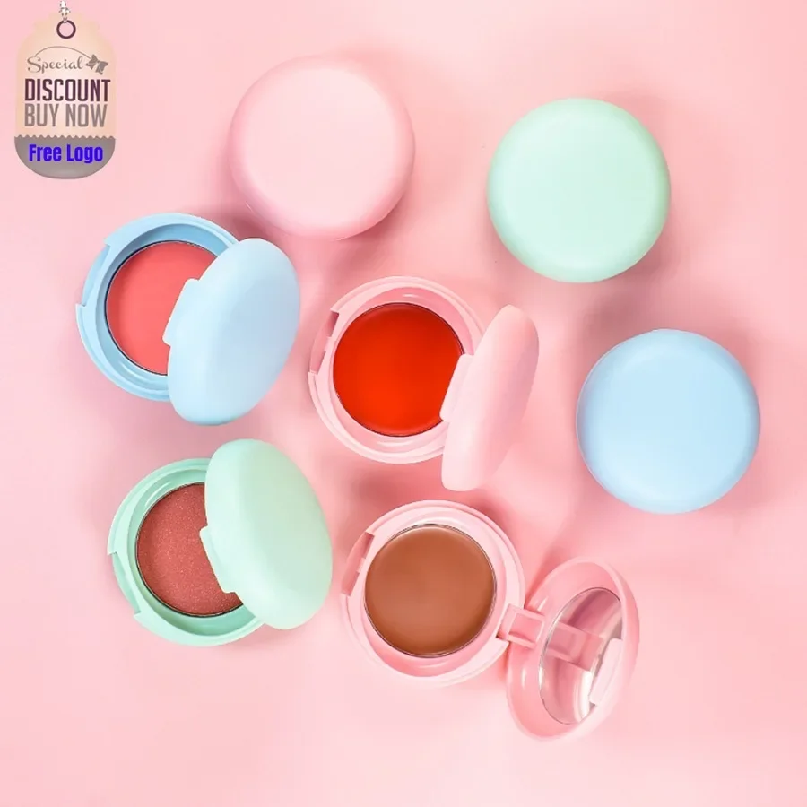 

Private Label 13colors Macaroon Container Blush Powder&cream Shiny Lightweight Peach Orange Soft Rouge Contour Blusher Bulk