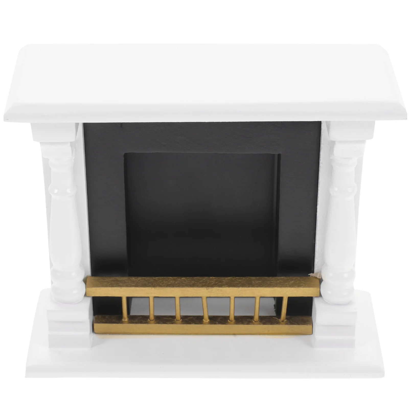 

Miniature Dollhouse Fireplace White Wood Furniture Model for Retro Decor 12 Inch Scale Realistic Detail Mini House Accessories