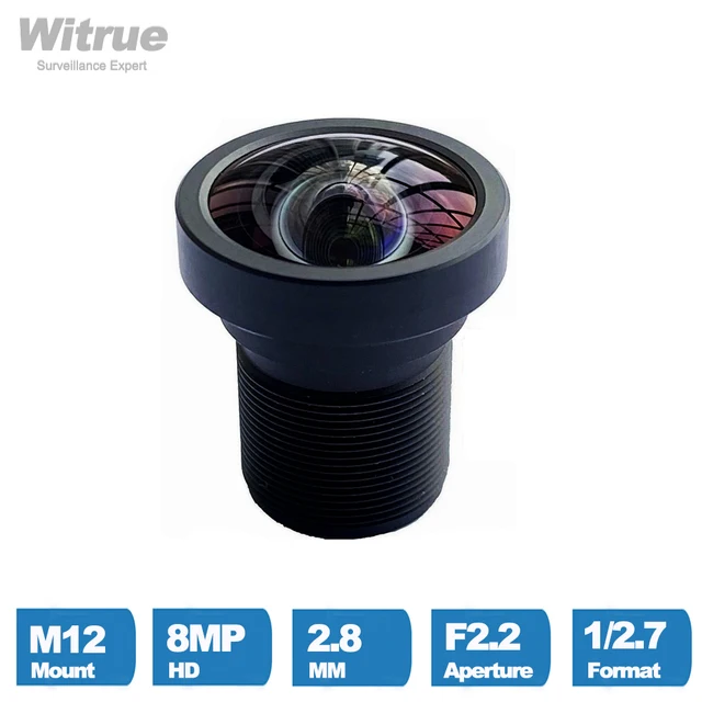 4K obiektywy kamery przemysłowej 8MP M12 do montażu na 2.8MM przysłona F2.2 Format 1/2.7 "z 650nm filtr podczerwieni bez zniekształceń do nadzoru kamera ochrony