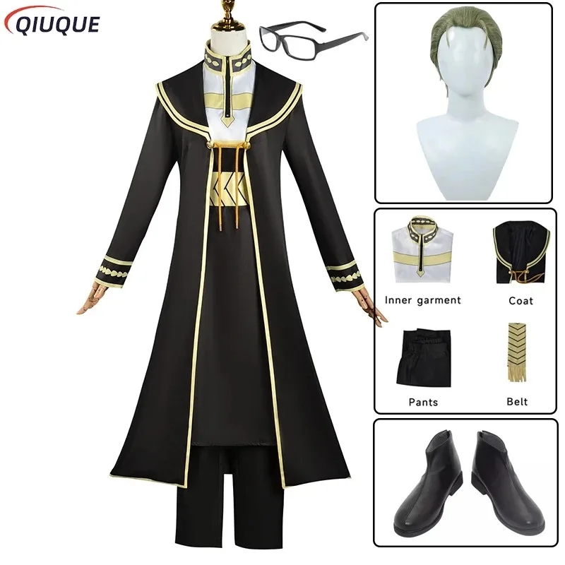 

Anime Frieren at the Funeral Cosplay Sousou no Frieren Heiter Costume Wig Glasses Shoes Frieren Beyond Journey's End Suit Outfit