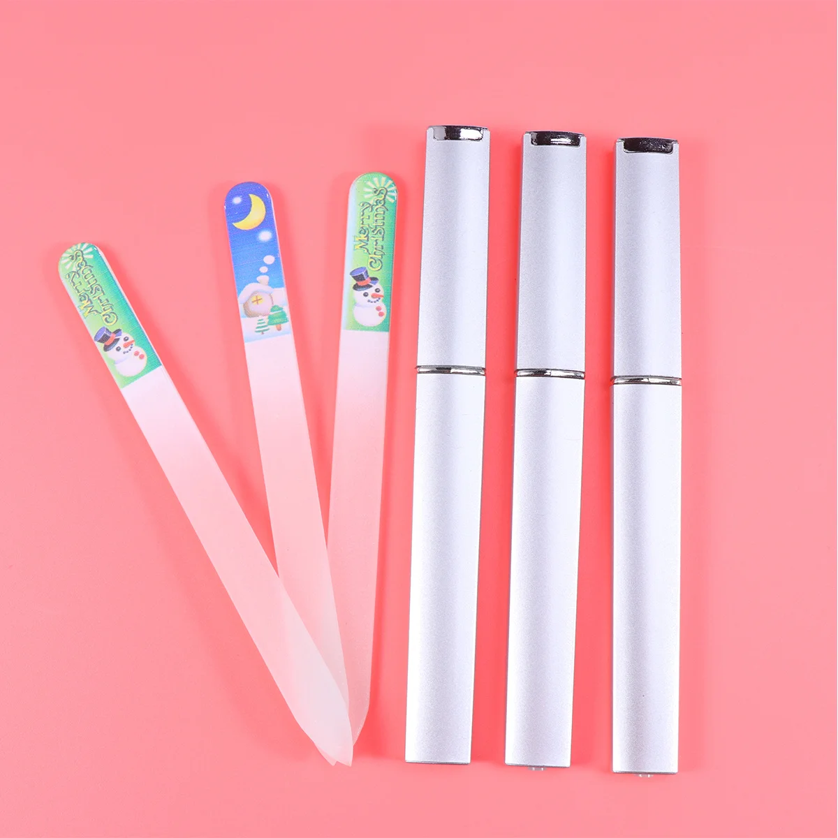 5 قطع من مبرد الأظافر الزجاجية، هدية مثالية لعيد الميلاد، مجموعة عازلة للأظافر لتشكيل تلميع الأظافر الطبيعية المزيفة، سهلة الاستخدام #2