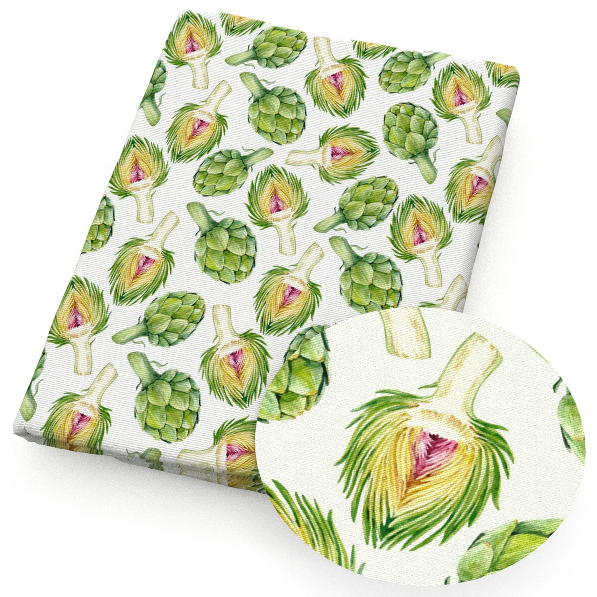 50*145cm Green Vegetables Printed Polyester Pure Cotton Material Patchwork Tissue Sewing Quilting Fabrics Needlework Cloth