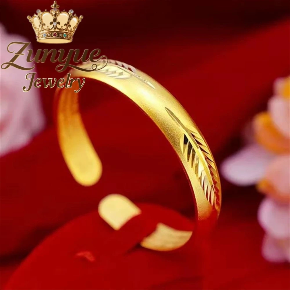 

High-End Sand Gold Feather Heart Sutra Bracelet Luxury Quality Jewelry Fashion Exquisite Jewelry Elegant Popular Best Selling