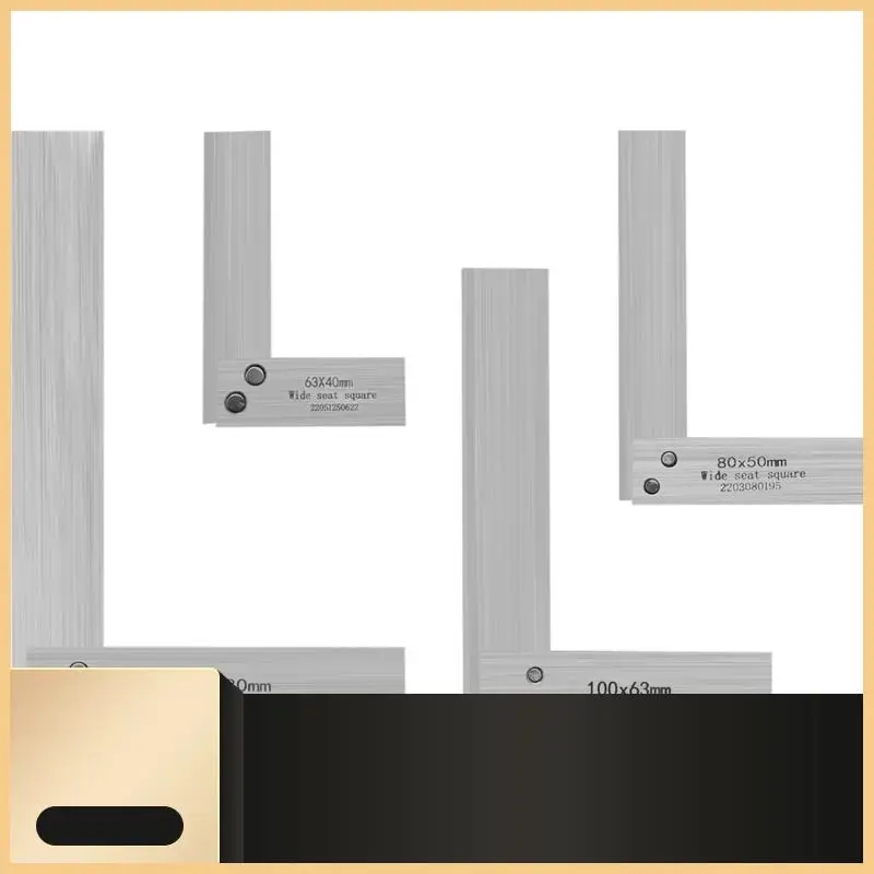 

Набор квадратов для машиниста, квадратные квадраты 2 дюйма, 3 дюйма, 4 дюйма и 5 дюймов Квадратный механический инженерный квадрат, квадратный инструмент с широкой базой-N30R