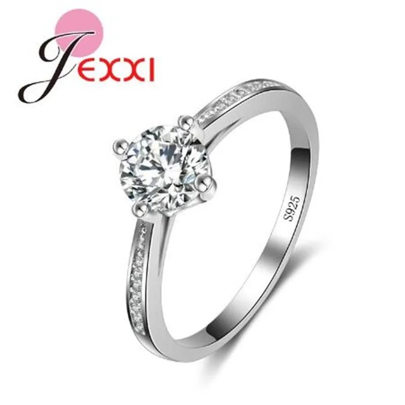 Novel Round Pattern Rings Real 925 Sterling Silver Jewelry For Women Lovers Popular Design Wedding Accessories Gifts Style