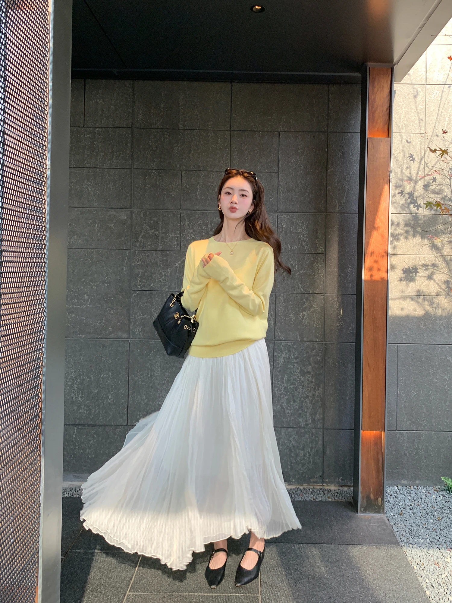 

Юбка миди Pusumede с высокой талией, асимметричная, плиссированная, с эффектом полной драпировки, повседневная, из полиэстера