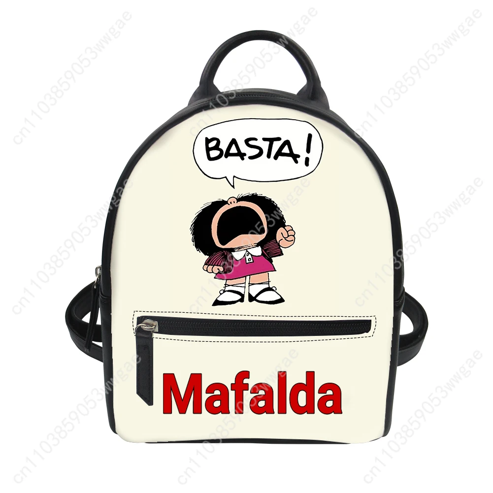 Mafalda Backpack Purse Womens Child Schoolbag Customized Double Shoulder Bags High Quality Mini Daypack Leather Travel Bag Gift