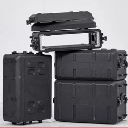 2U 3U 4U 6U Tool Case New PE Plastic U box Digital Power Amplifier Receiver Microphone Storage Portable Aviation Box Cabinet