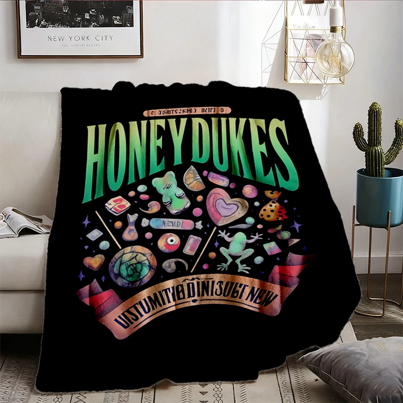 Wizard Sweet Shop Flannel Blanket, Wizard, Magic Candy Shop Cozy Blanket