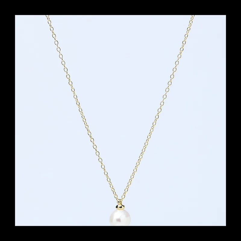 قلادة أنيقة وبسيطة من الفضة الإسترليني مرصعة بقلادة لؤلؤ المياه العذبة الطبيعية للنساء، سلسلة الترقوة الرائعة متعددة الاستخدامات Ne