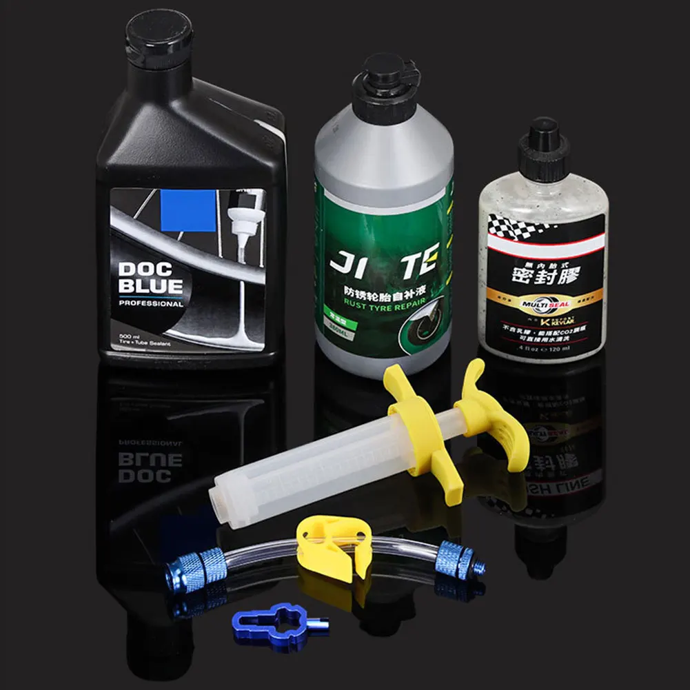 MTB Hydraulic Disc Brake Oil Bleed Kit Universal Cycling Tubeless Sealant Injector Syringe Bicycle Valve Core Removal Tool