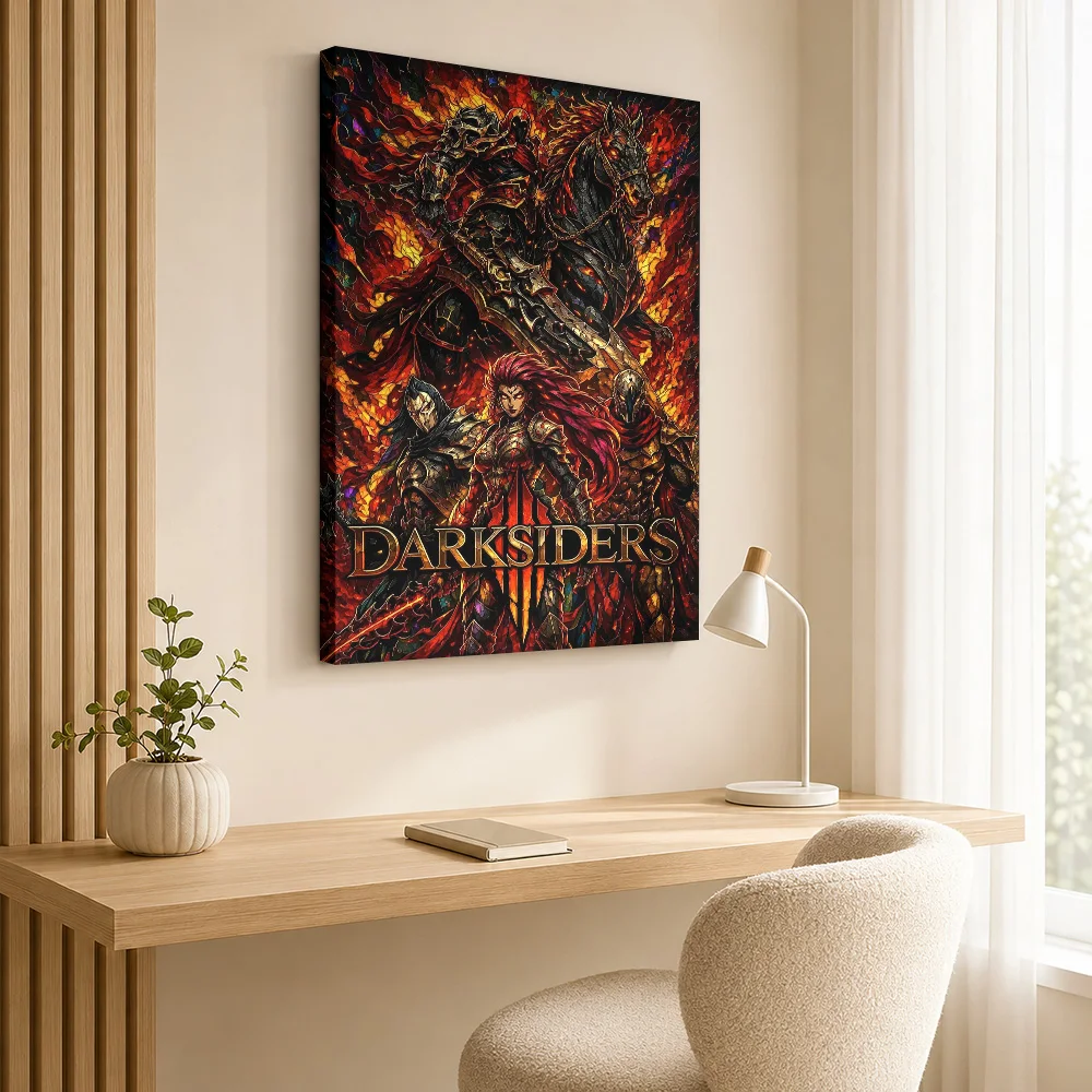 Darksiders Game Art Canvas Painting Poster Customized Gaming Anime Wall Art for Game Room Decor Collectible Ready to Hang Gift