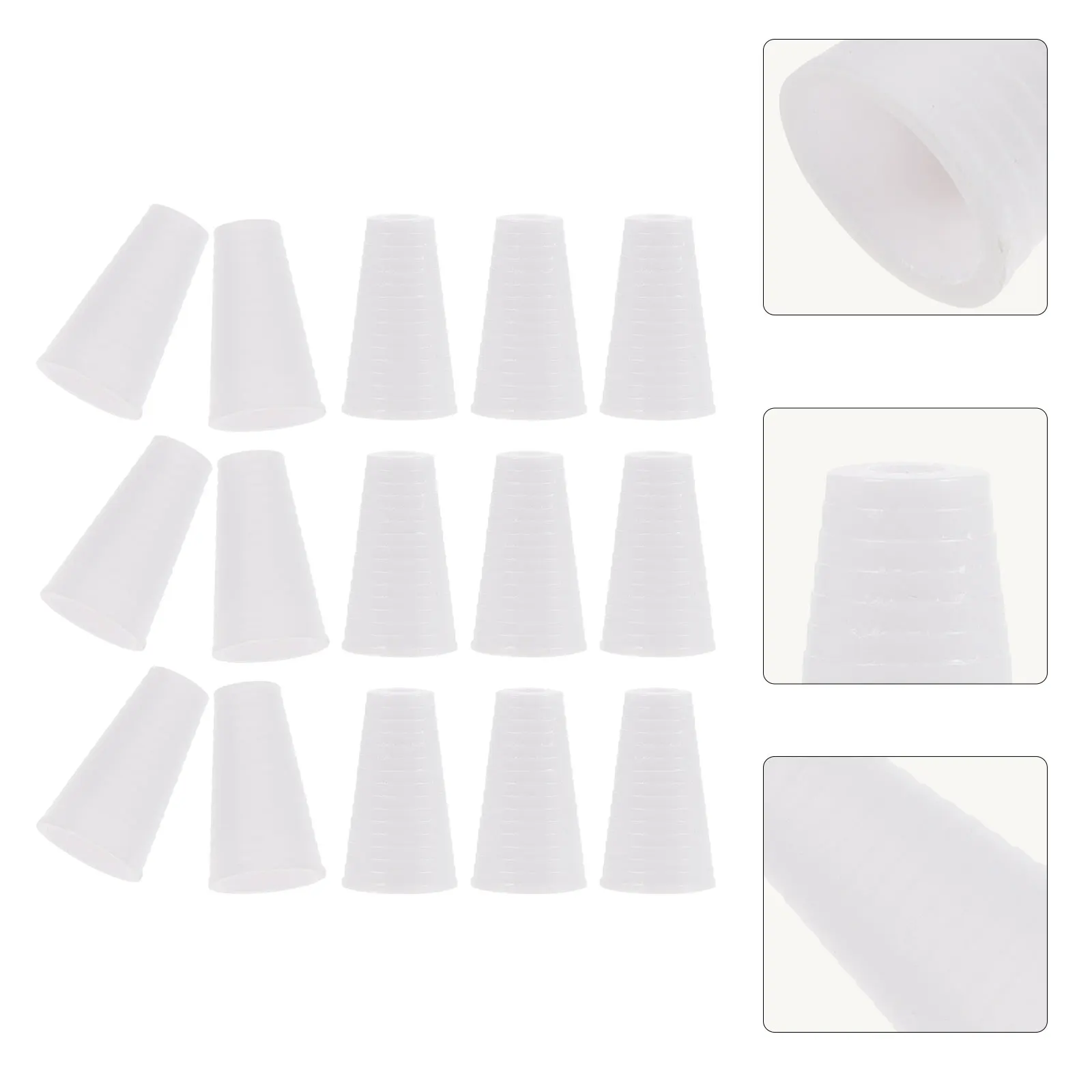15 Pcs White Threaded Bell Pendant Window Blind Cord Pull Blinds Knobs Roller Pulls Plastic Tassel Ends Child