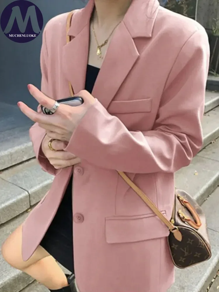 

Women's Slim Fit Long Sleeve Blazer Elegant Office Blazer Casual Korean Fashion Street Trend Spring Autumn New