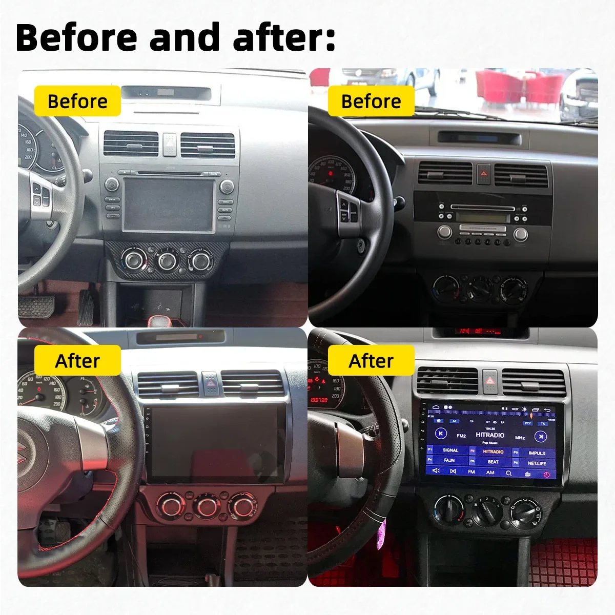 For Suzuki Swift 2005-2010 2 Din Car Radio Stereo GPS WIFI FM BT Navigation Multimedia Player 10.1