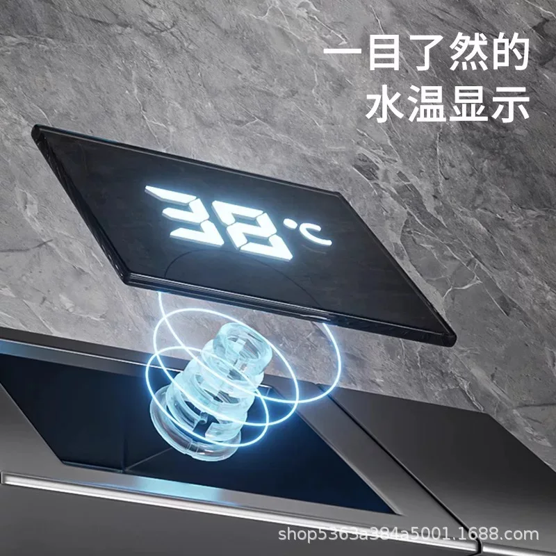 Intelligent Digital Display Piano Key Shower Complete Set for Household & Hotel Engineering Bathrooms - view 4