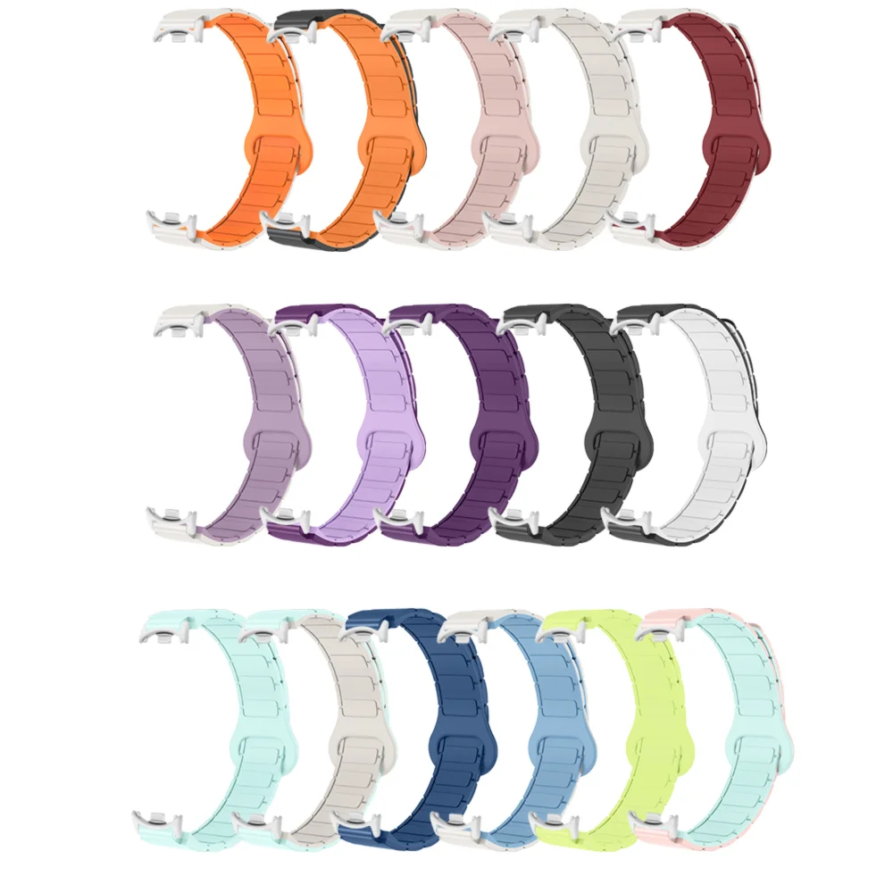 Adjustable Magnetic Band for Xiaomi Mi Smart Band 8 9 10 Ceramic Edition Bracelet Armor Style Skin-friendly Silicone Sport Strap