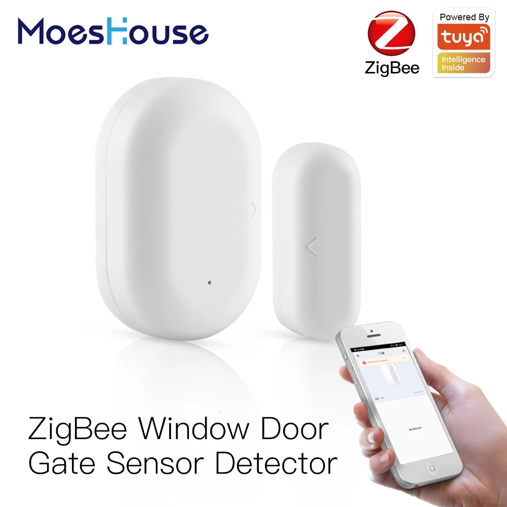 Tuya zigbee inteligente janela porta sensor detector de segurança em casa inteligente sistema alarme vida inteligente tuya app controle remoto