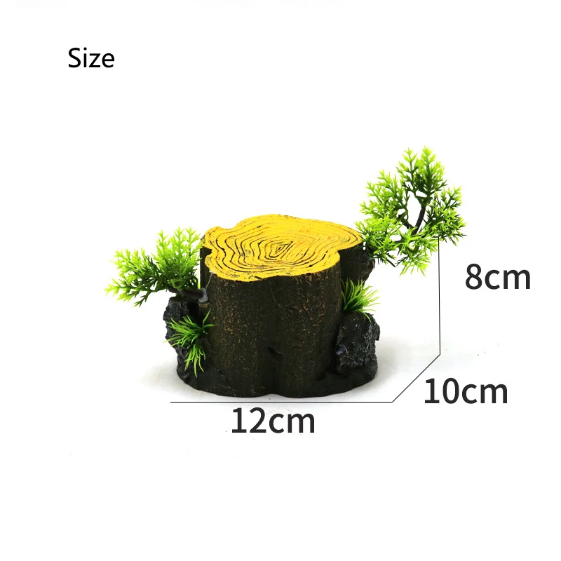 Resin Aquarium Simulate Forest Stumps Fish Tank Decorations Ornament Sunken tree trunk Water Grass landscaping Accessories New