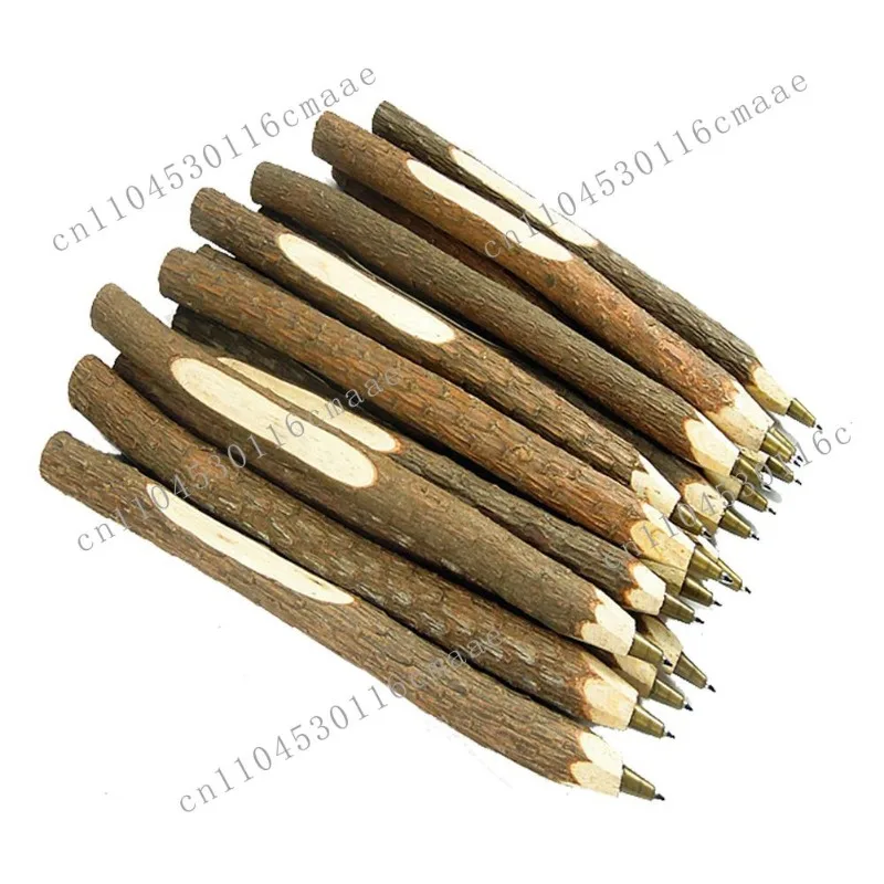 

NEW 10pcs Natural Wooden Branches Shaped Eco-friendly Ballpoint Pen Retro Drawing Pencil Vintage Stationery School Supplies