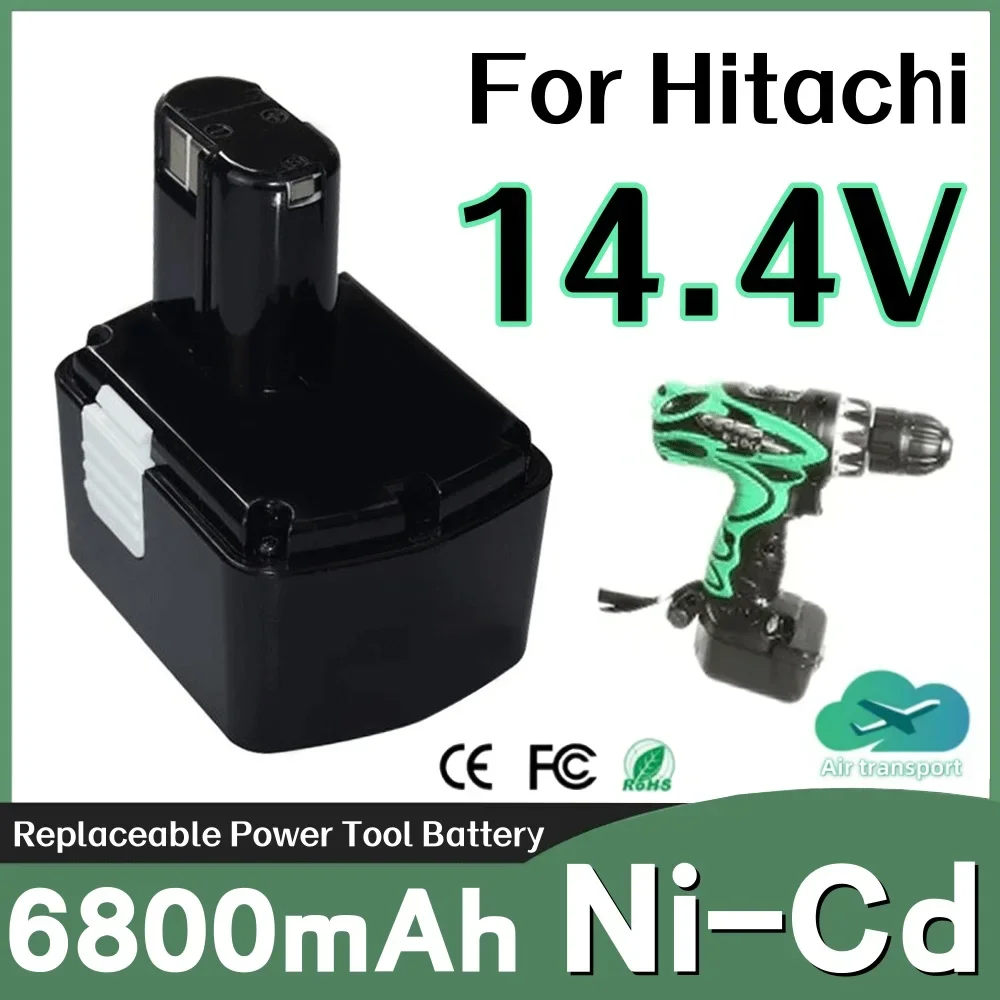 

14.4V For Hitachi EB1414S EB14B EB1412S Rechargeable Battery EB14S DS14DL DV14DL CJ14DL DS14DVF3 NI-CD 6800mAh