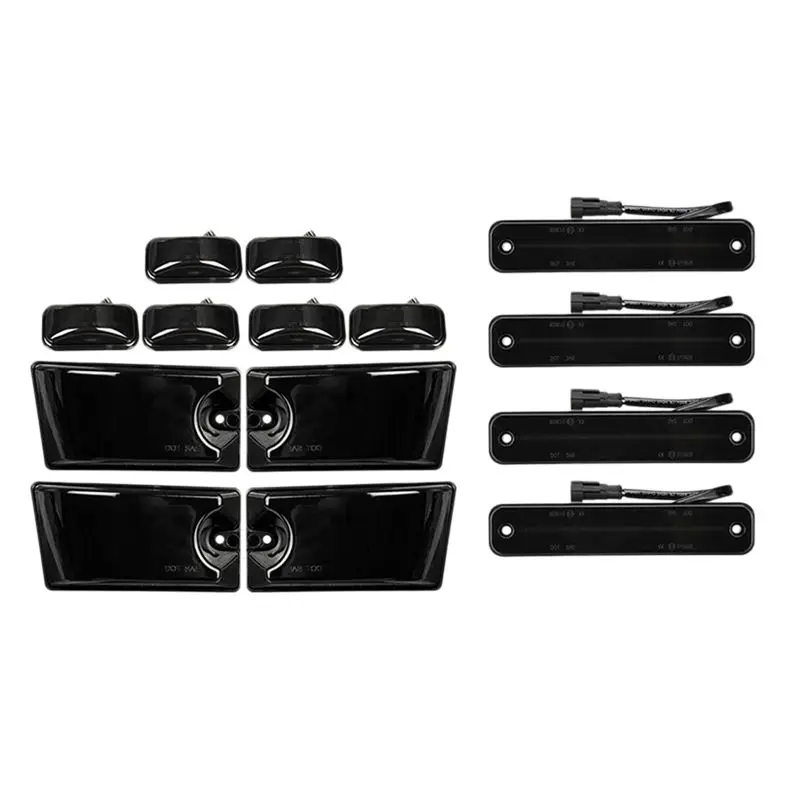 

Unusual Car Turn Signal Black Shell Running Water Fender Light Roof Cab Sign Light Roof Warning Light For Hummer H2 2003-2009