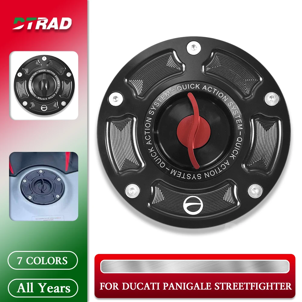 

New V4/S 2025 For DUCATI PANIGALE STREETFIGHTER Diavel Series Quick Action CNC Aluminum Gas Cap Keyless Release Fuel Tank Cover