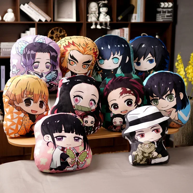 Kimetsu no Yaiba Plush Cushions Demon Slayer Dakimakura Kawaii Anime Pillow Cute Tanjirou Nezuko Cushion Zenitsu Inosuke Doll