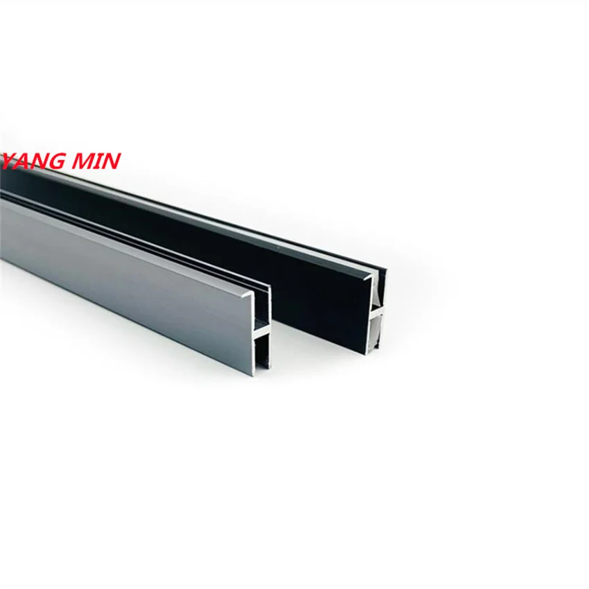 Double Side Up And Down Lighting And embeded black and grey Aluminum Profile For Led Strips Closet Lighting