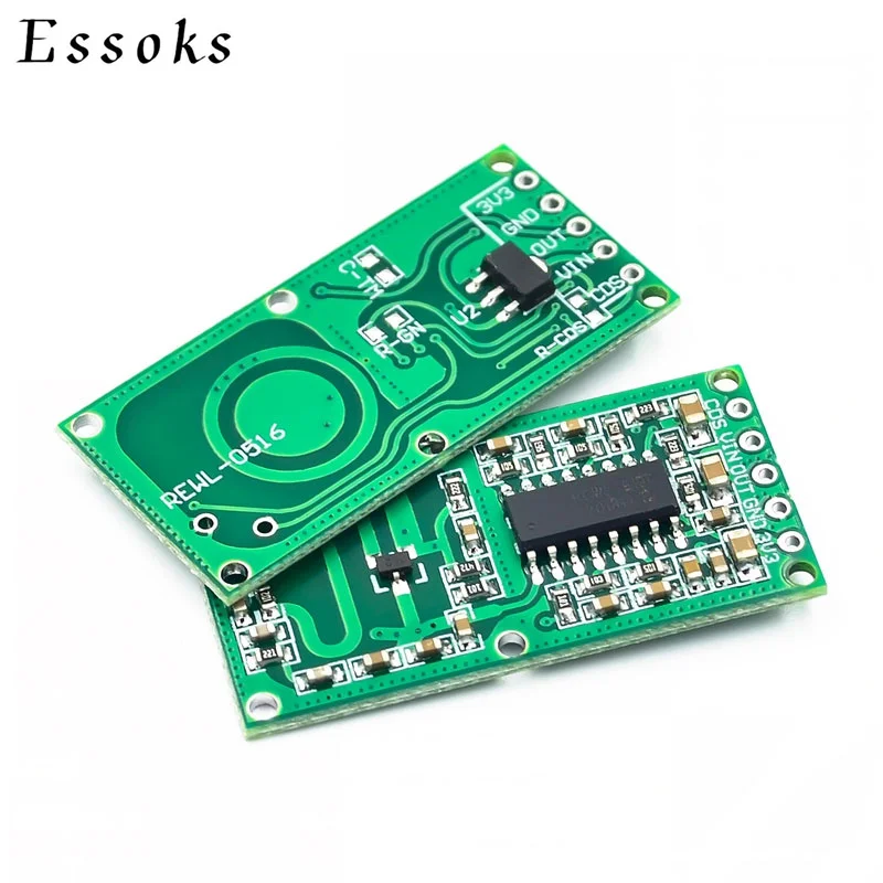 Módulo de sensor de radar de microondas RCWL-0516, interruptor de inducción de cuerpo humano, sensor inteligente, 5 uds./lote