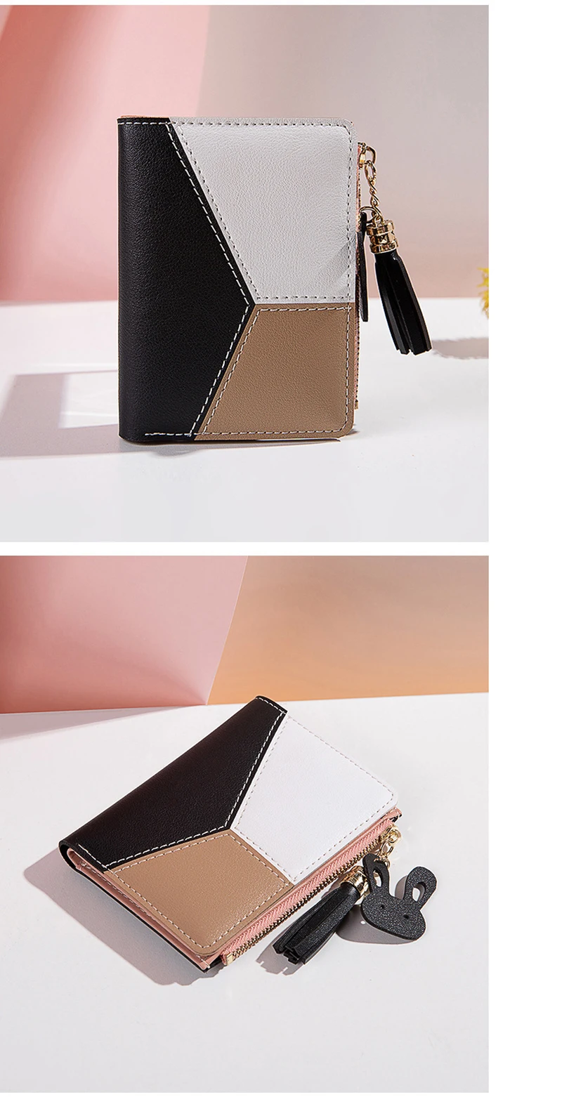 Luxus Marke frauen Brieftasche aus PU Leder Weibliche Karte Halter Geldbörsen Tragbare Damen Kleine Zipper Geldbörsen Mädchen Geschenk – Detail 9