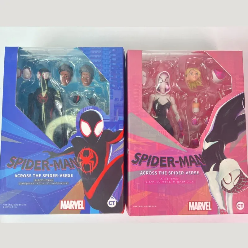 Shf Spider-Man Pvc Over De Spiderverse Miles Morales Action 15 cm Figuur Collectible Model Marvel Ct Spiderman Beeldje speelgoed